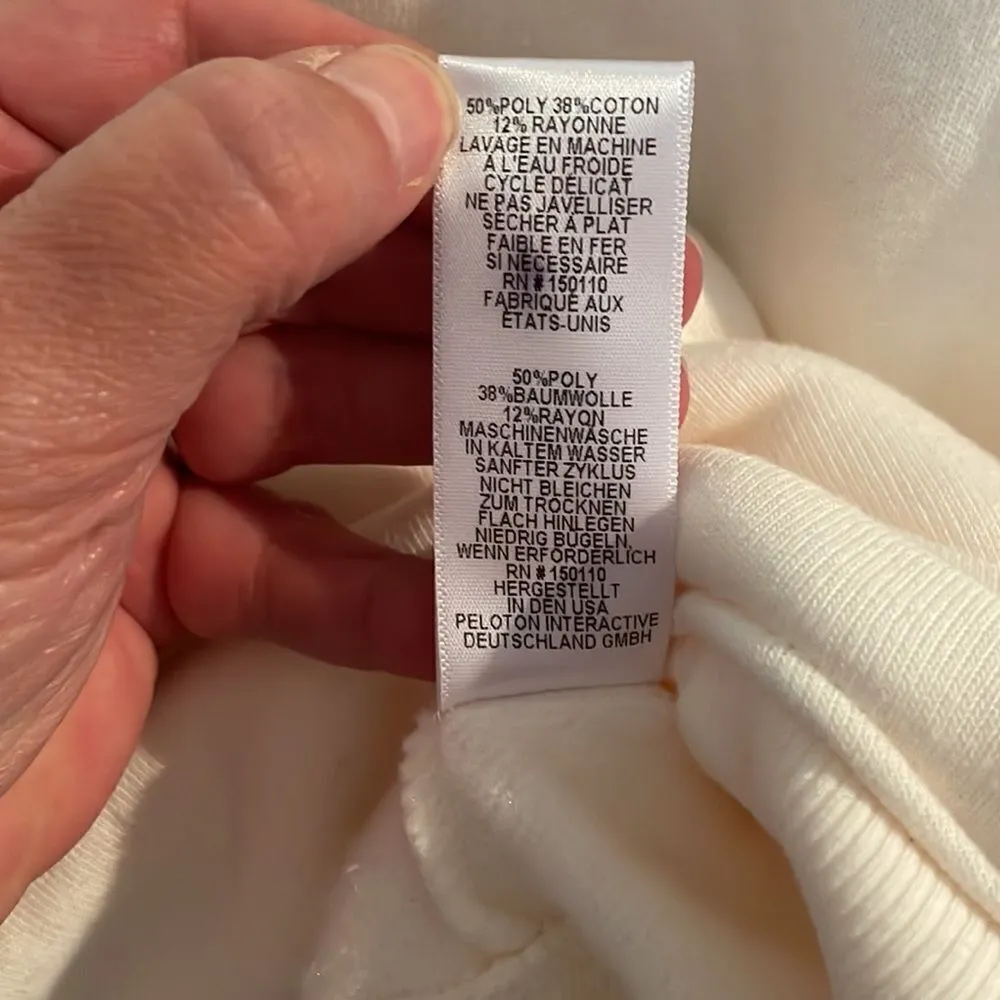 Peloton Incline Side Zip Pullover - Cream & Pink, NWT - Image 10