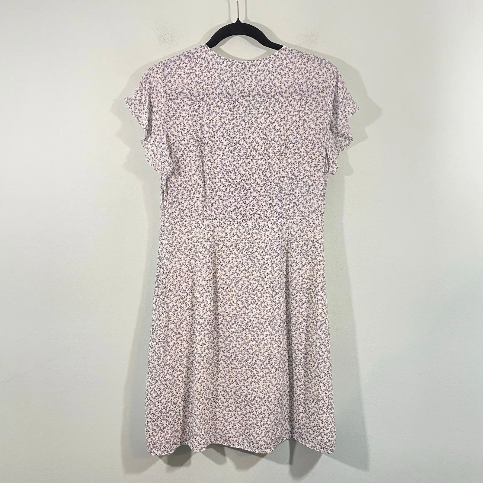 Rails Navy Floral V-neck Short Sleeve Button Up Helena Mini A-Line Dress Size S - Image 7