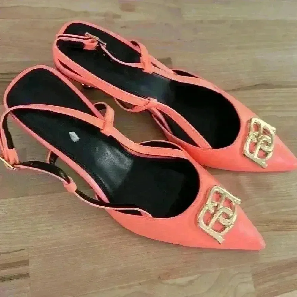 Sherwood women's trim detail mid heeled shoes size 6 - Image 6