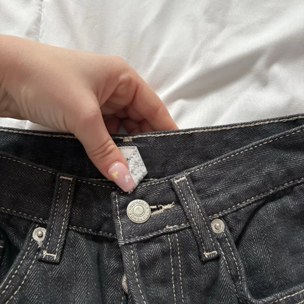 Topshop Black Jeans Womens Size 25 L32 Classic City Gothic Grunge Vampire - Image 8