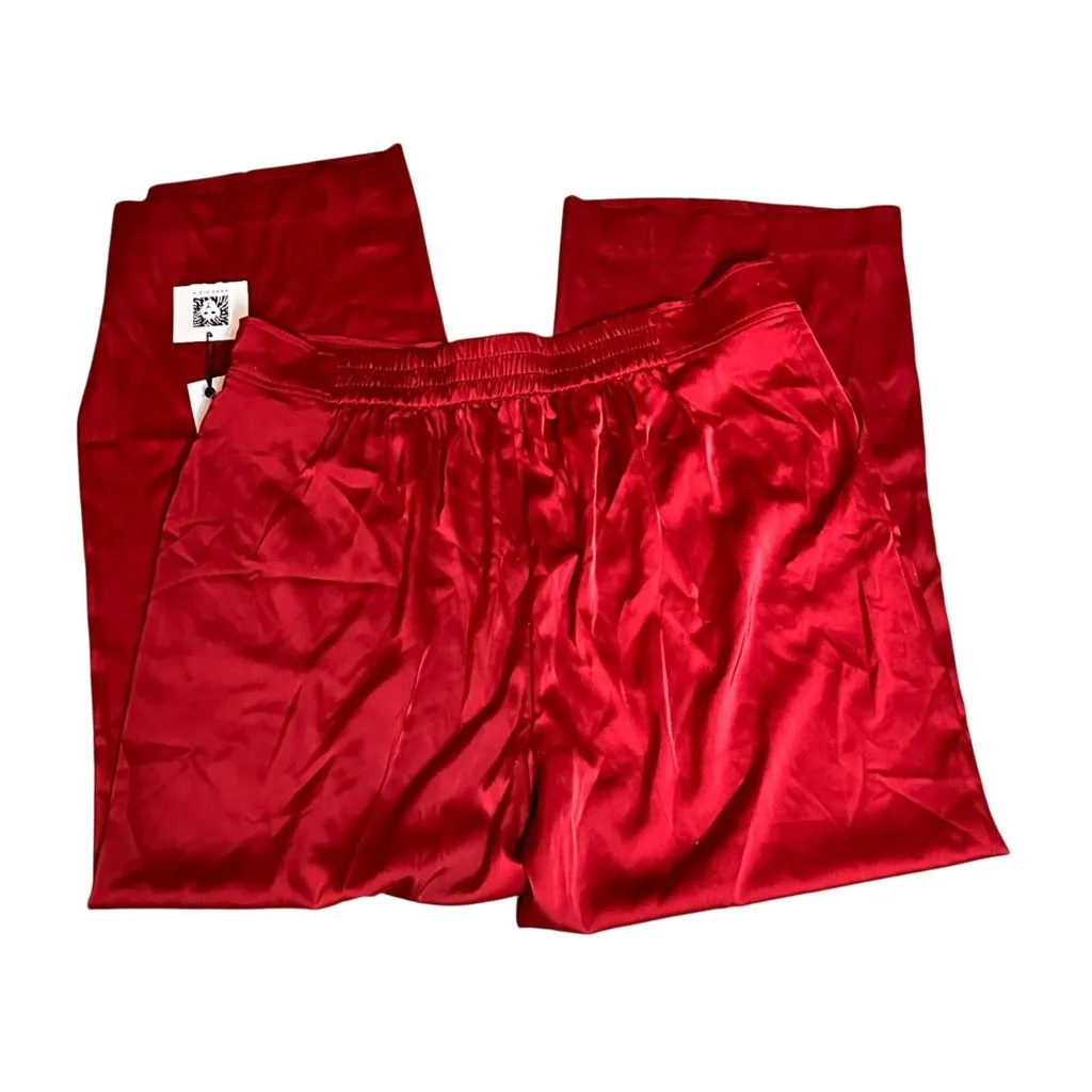 Anne Klein Size 2XL Business Casual Womens Red Pants Plus Elastic Waistband - Image 8
