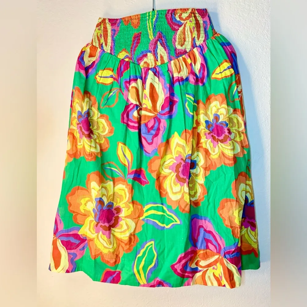 GB Floral Midi Skirt Made in India 100% Cotton
Gently used / Used once in time Green Size XS - Image 6