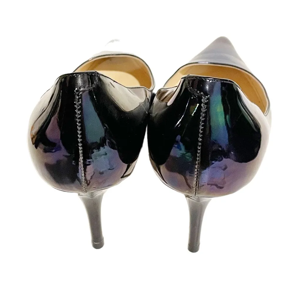 Jimmy Choo Size 38/8 Romy Green Iridescent Patent Heel Pumps Womens Shoe - Image 5