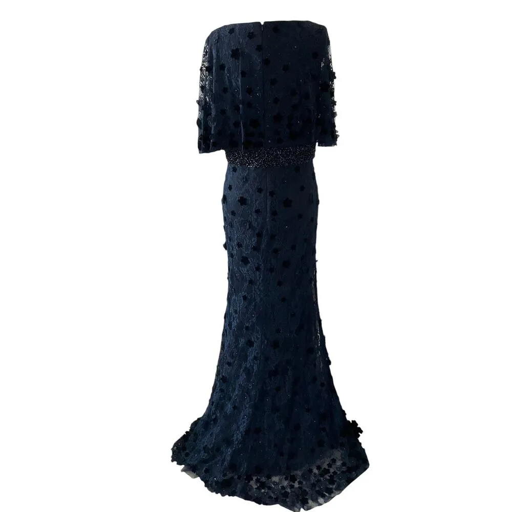 Mac Duggal Blue Embellished MSRP $698 Formal Gown Women Size 10 NWT | 30-12 - Image 3