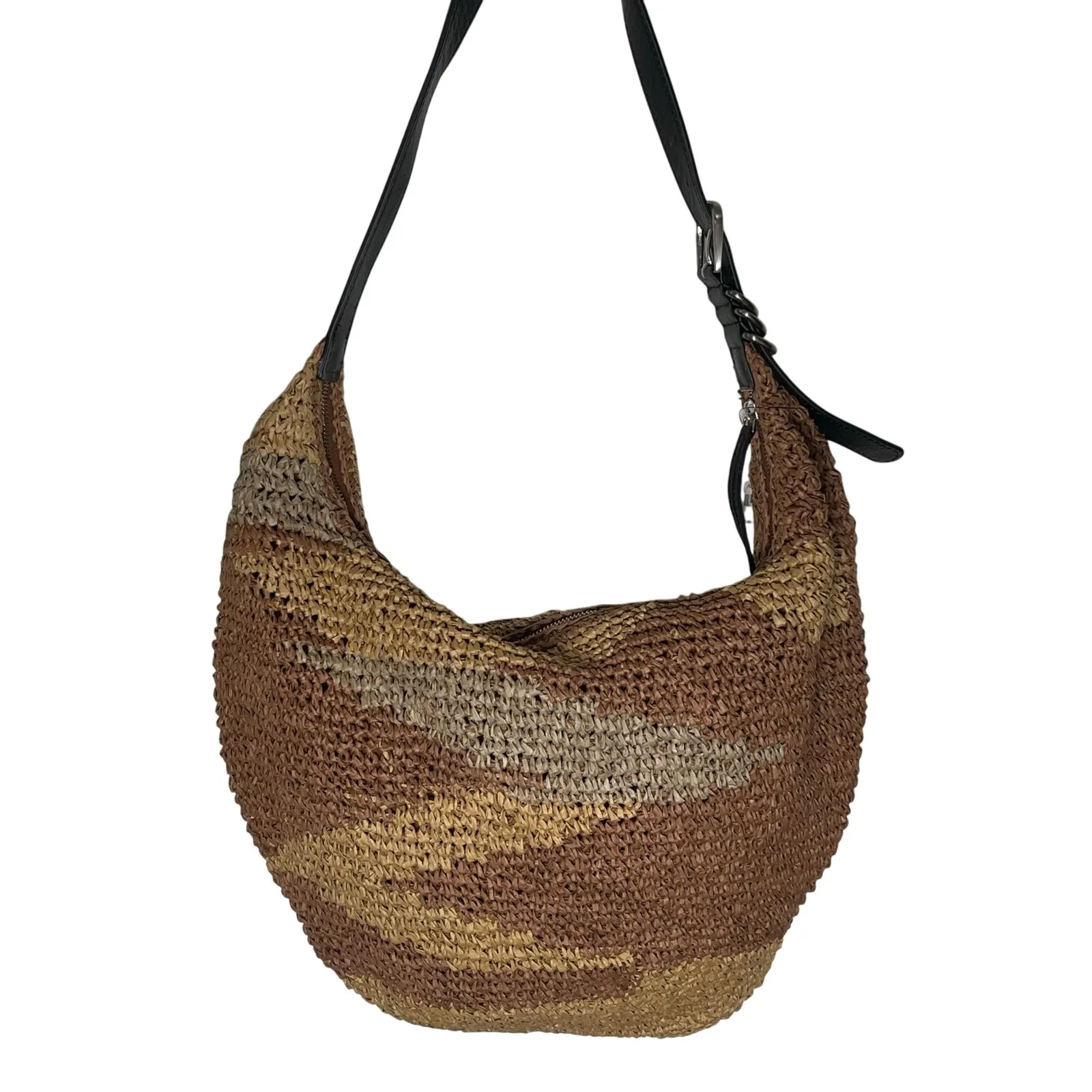 NWT FREE PEOPLE Santorini Straw Hobo Tote Boho Bag - Image 6