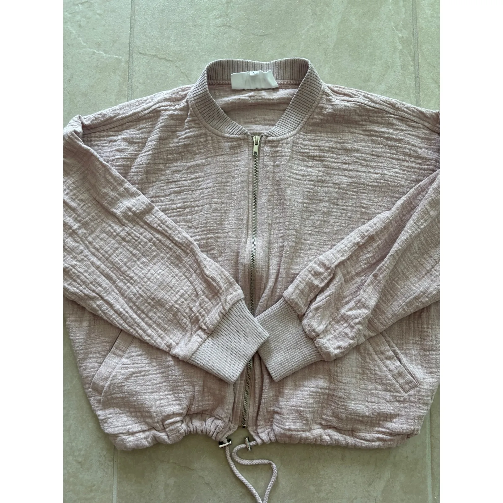 BB Dakota Bomber Jacket Womens‎ Size Small Pink Spring Casual Outdoor Preppy - Image 3