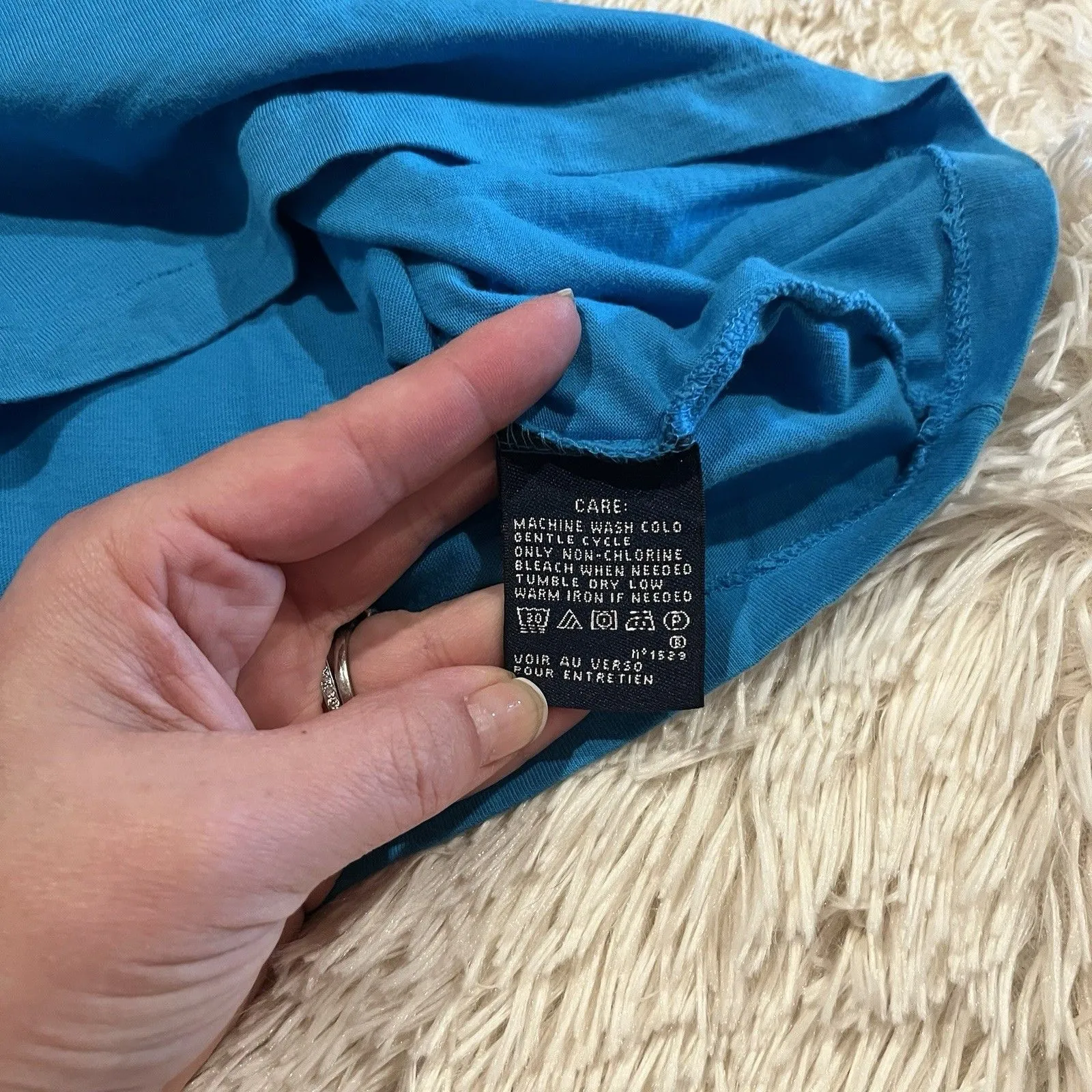 Ralph Lauren Sport Top Womens Crew Neck Short Sleeve Blue With Yellow Pony Med - Image 5