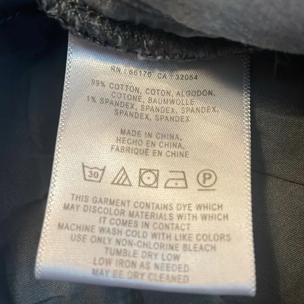 Pilcro and the Letterpress Gray Crop Chino Pants Size 25 Stet Preppy Y2K - Image 9