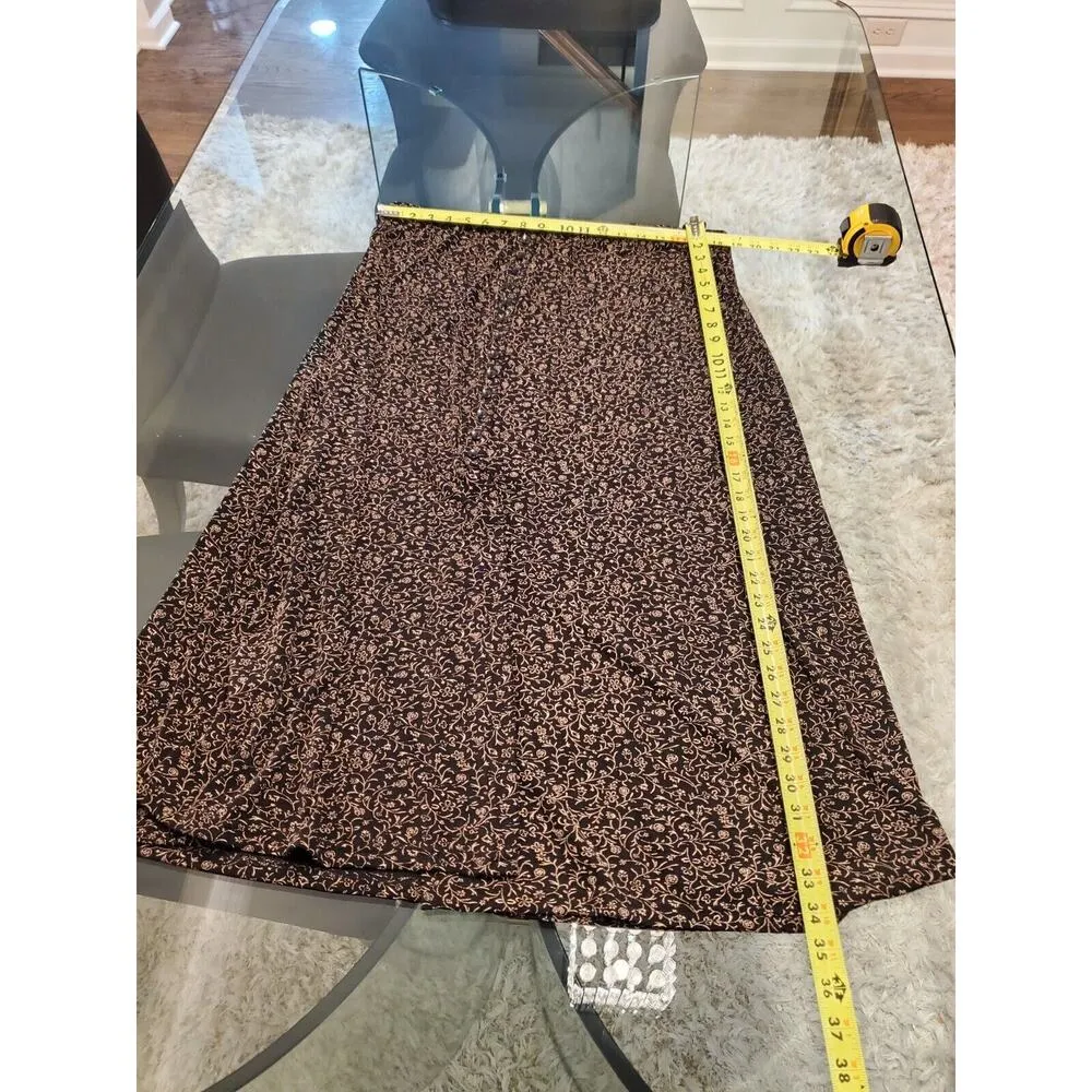 JM Collection Women Black Nylon Short Sleeve Blouse & Long Skirt 2 Pc's Suit XL - Image 7