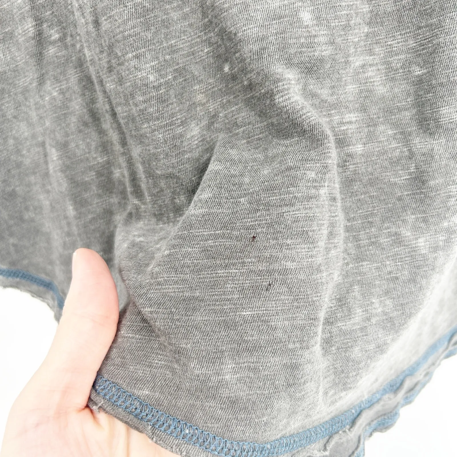 Harley Davidson Womens Grunge Crochet Lace Raglan Sleeve Graphic T Shirt Size L Gray - Image 4