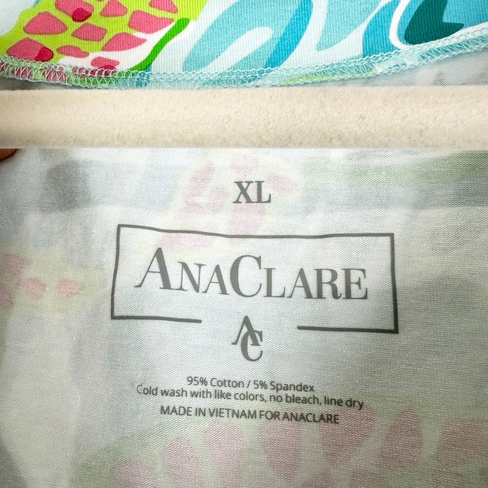 Ana Clare Sheila Shift Dress Size XL Sea Turtle Sleeveless V - Image 3