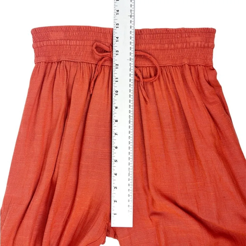 SKINGRAFT Orange‎ Drop Crotch Harem Lounge Pants Elastic Waist Size XS Orange - Image 5