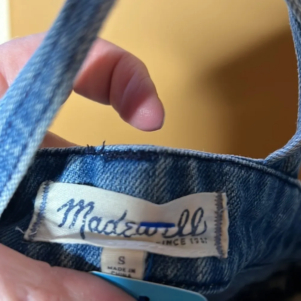 Madewell Apron Jean Overall Dress Skirtall Size Small - Image 6