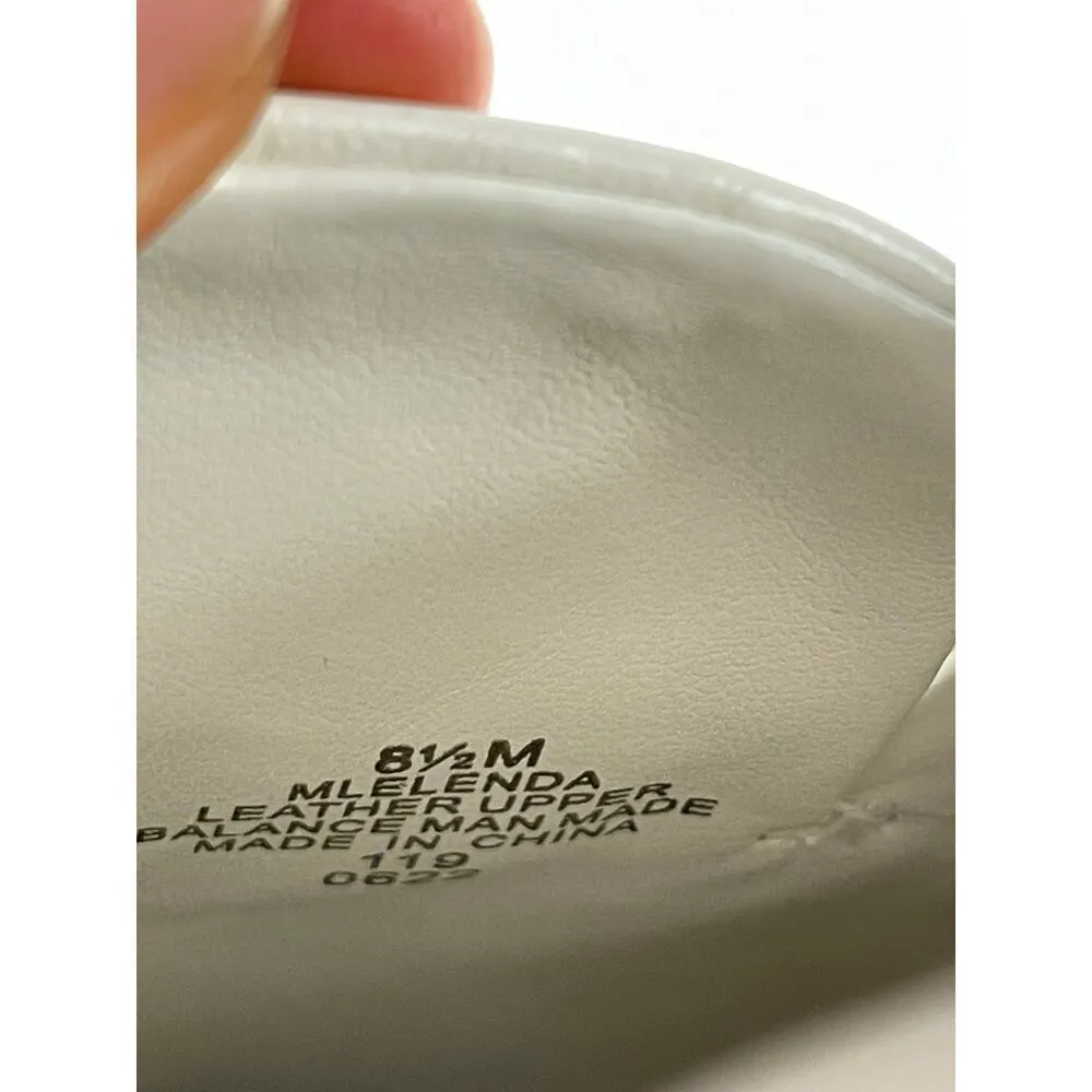 Marc Fisher LTD Elenda Leather Flat Slip-on Cream Loafers size 8.5 New - Image 9