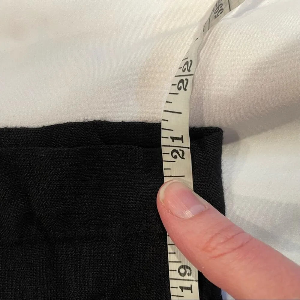 L Space Black Cropped Straight Leg Tie Waist Casual Pants Womens S Revolve Beach - Image 12