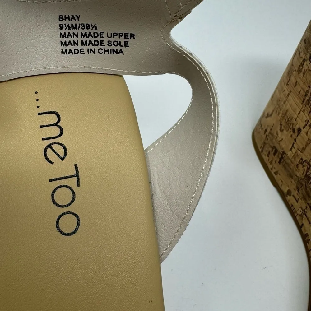 Me too Taupe cork wedge adjustable strap sandals size 9.5 New!NWOB - Image 11