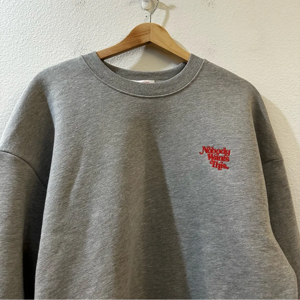 Favorite Daughter x 'Nobody Wants This' Crewneck Sweatshirt in Gray Size Small - Image 6