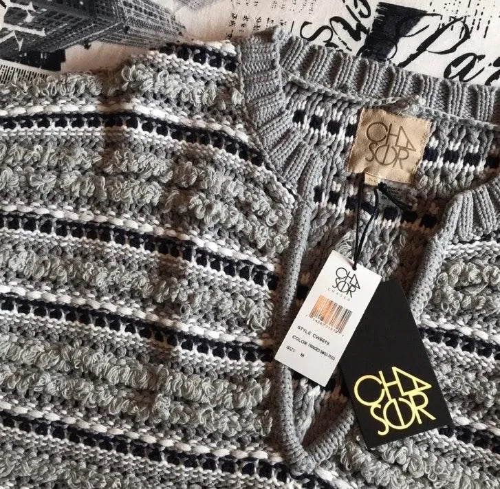 NWT  Fringe Knit Short Sleeve Sweater - Image 6