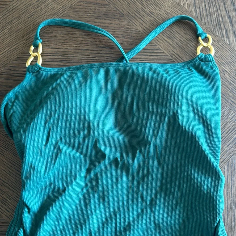 BLEU PIQUE OLE SCOOP NECK ONE PIECE SWIMSUIT WITH FLOATING UNDERWIRE,SZ 6,$119 - Image 7