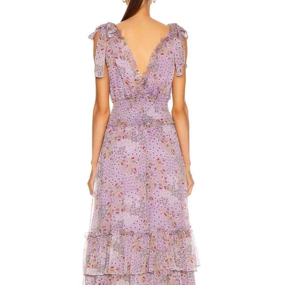 Alexis Clemence Tiered Ruffle Maxi Dress Purple Bouquet sz Xs - Image 4