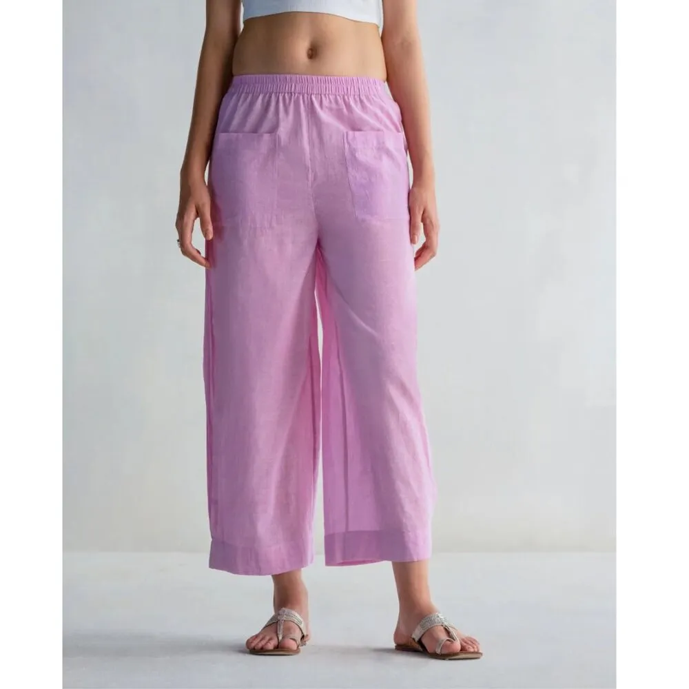 Nicobar Serene Pant Lilac Purple Wide Leg XS - Image 2
