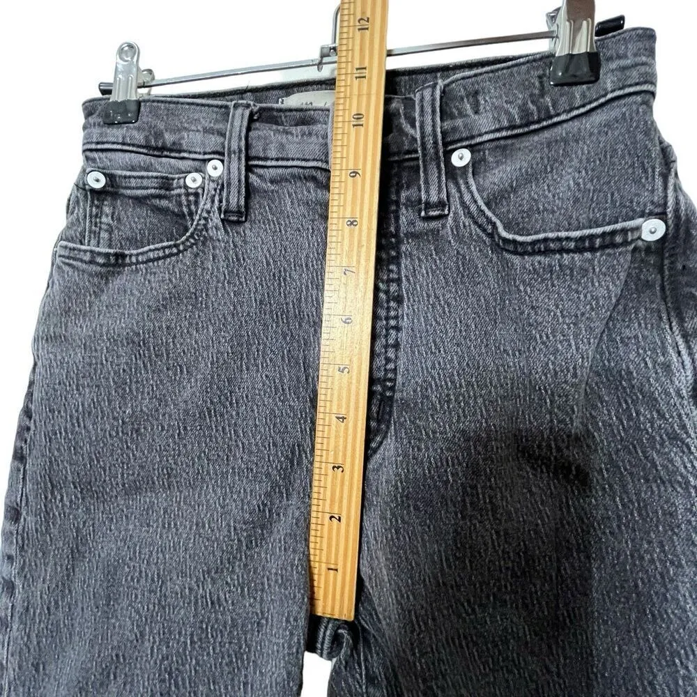 Madewell Perfect Vintage Straight Jeans Lunar Wash Women’s Size 24 Raw Hem - Image 11