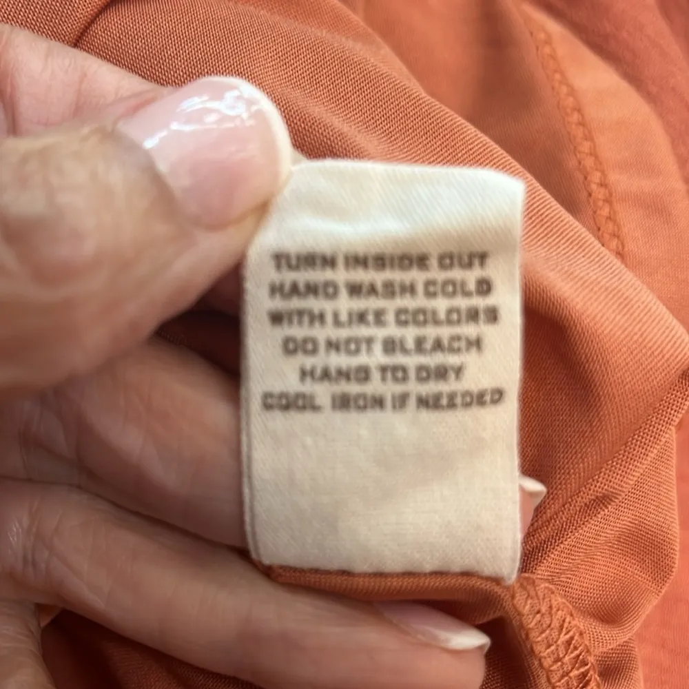 By the River flutter sleeve smocked midi dress Orange Size L - Image 5