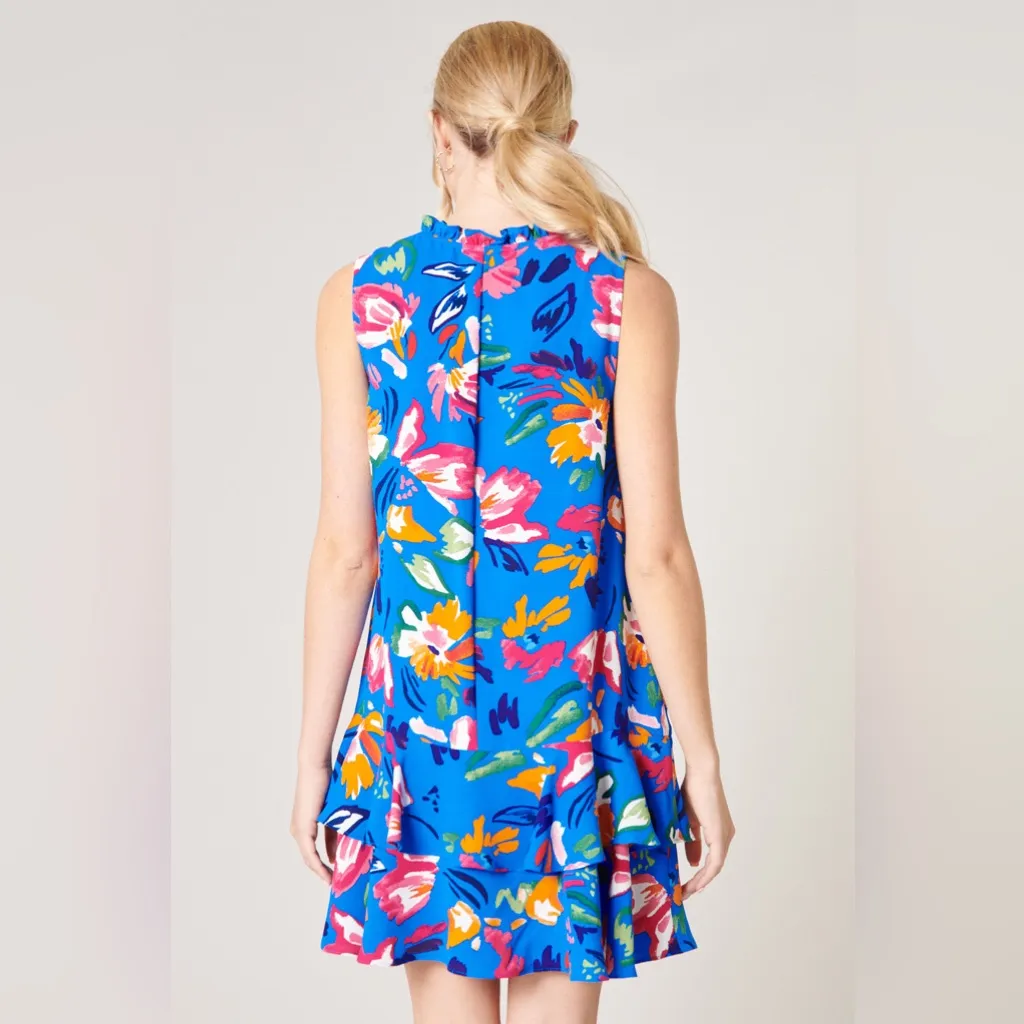 SugarLips Esby Floral Graceland Ruffle Trim Mini Dress - Image 2