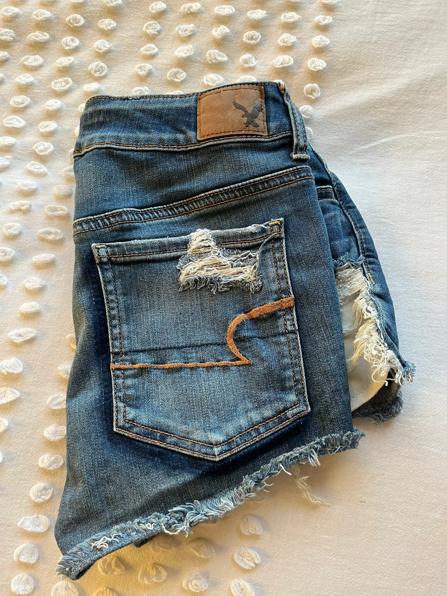 Ripped Jean Shorts - Image 4
