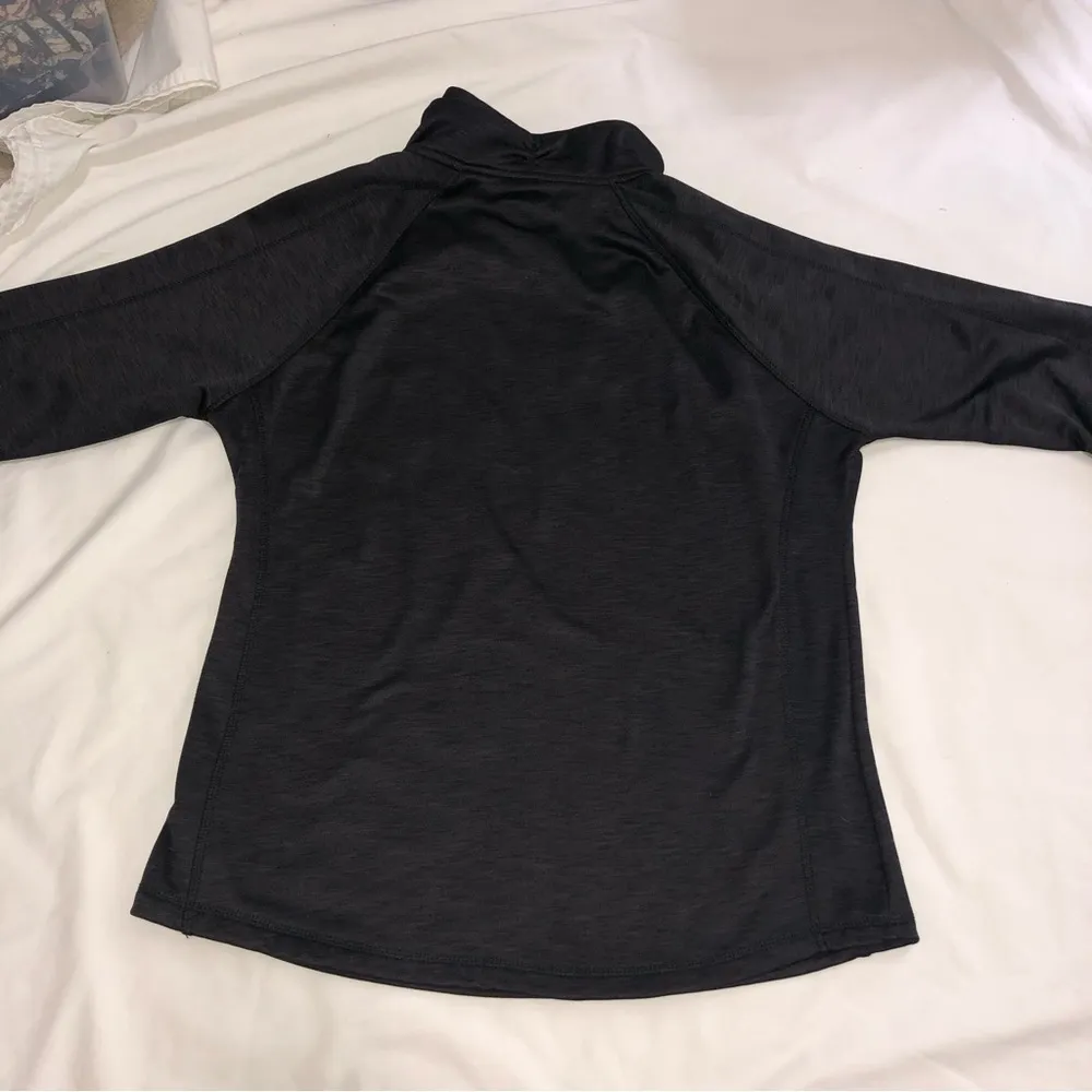 Umbro Womens Funnel Neck Side Zip Fleece Lined Sweatshirt L Thumb Holes Black - Image 10