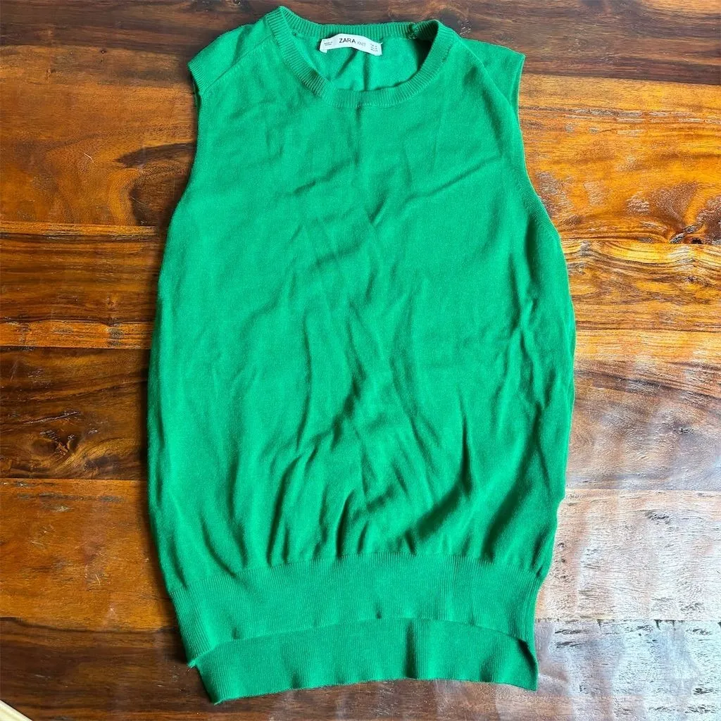 Zara Knit Women's Green Cardigan & Pullover Set Size M Fall Fashion Size M - Image 6