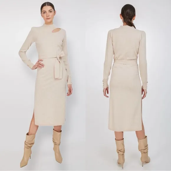 NWT Generation Love Lulu Sweater Dress Oatmeal Size Small - Image 2