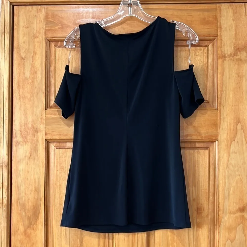 Bold Elements Cut To Curve Embellished Black Shirt - Image 3