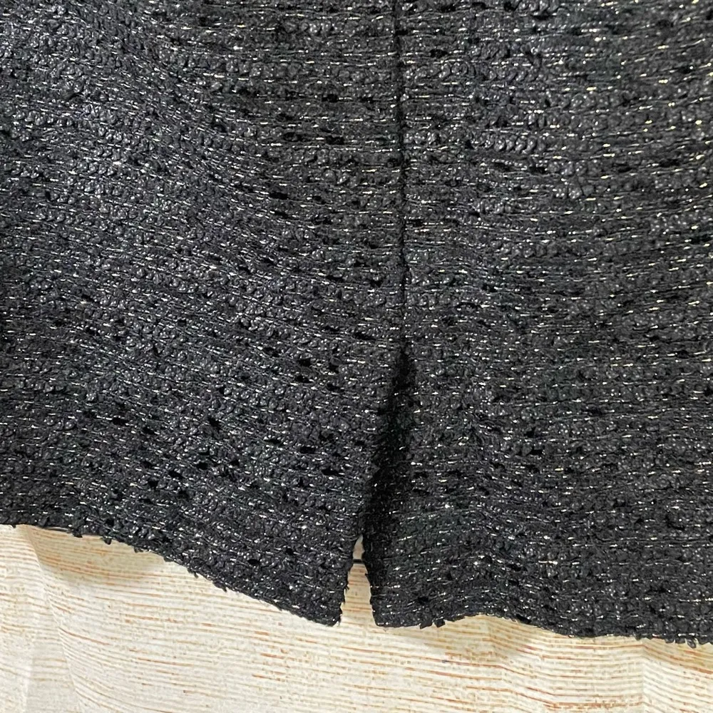 Albert Nipon tweed textured metallic pencil skirt women’s Size XL Black - Image 9