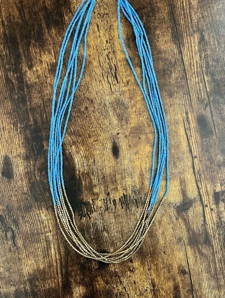 CURIA | long women’s beaded Blue - Image 9