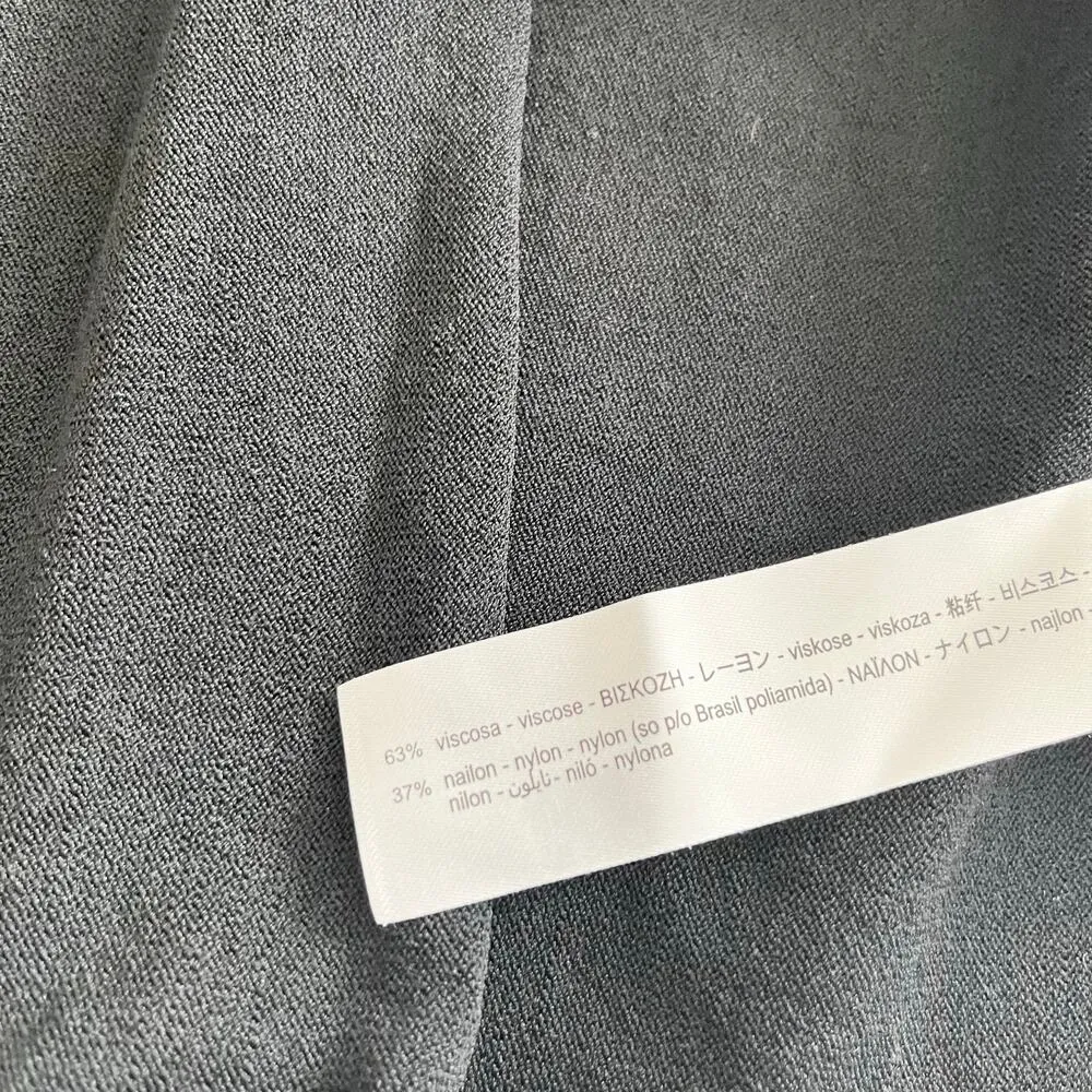 Zara Black Organza Tulle Puff Sleeve Square Neck Knit Maxi Dress Size Small - Image 6