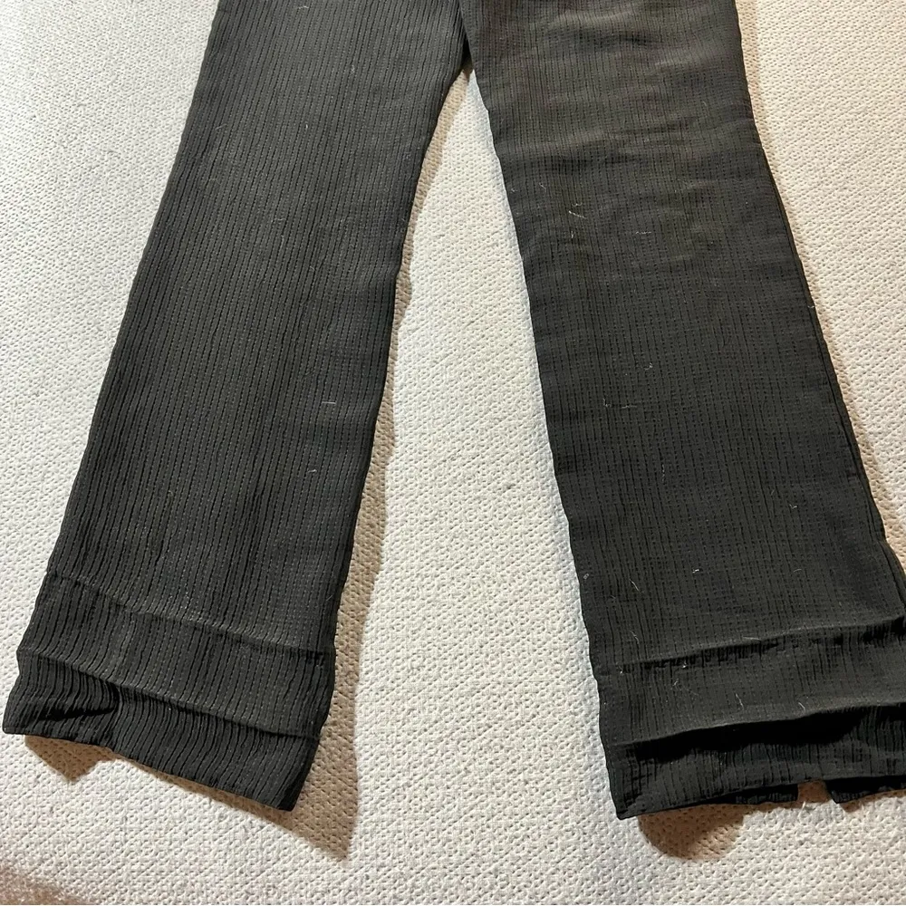 Zara Women’s Black Pull On Flare Leg Split Hem Pants Size XSmall Pockets GUC - Image 6