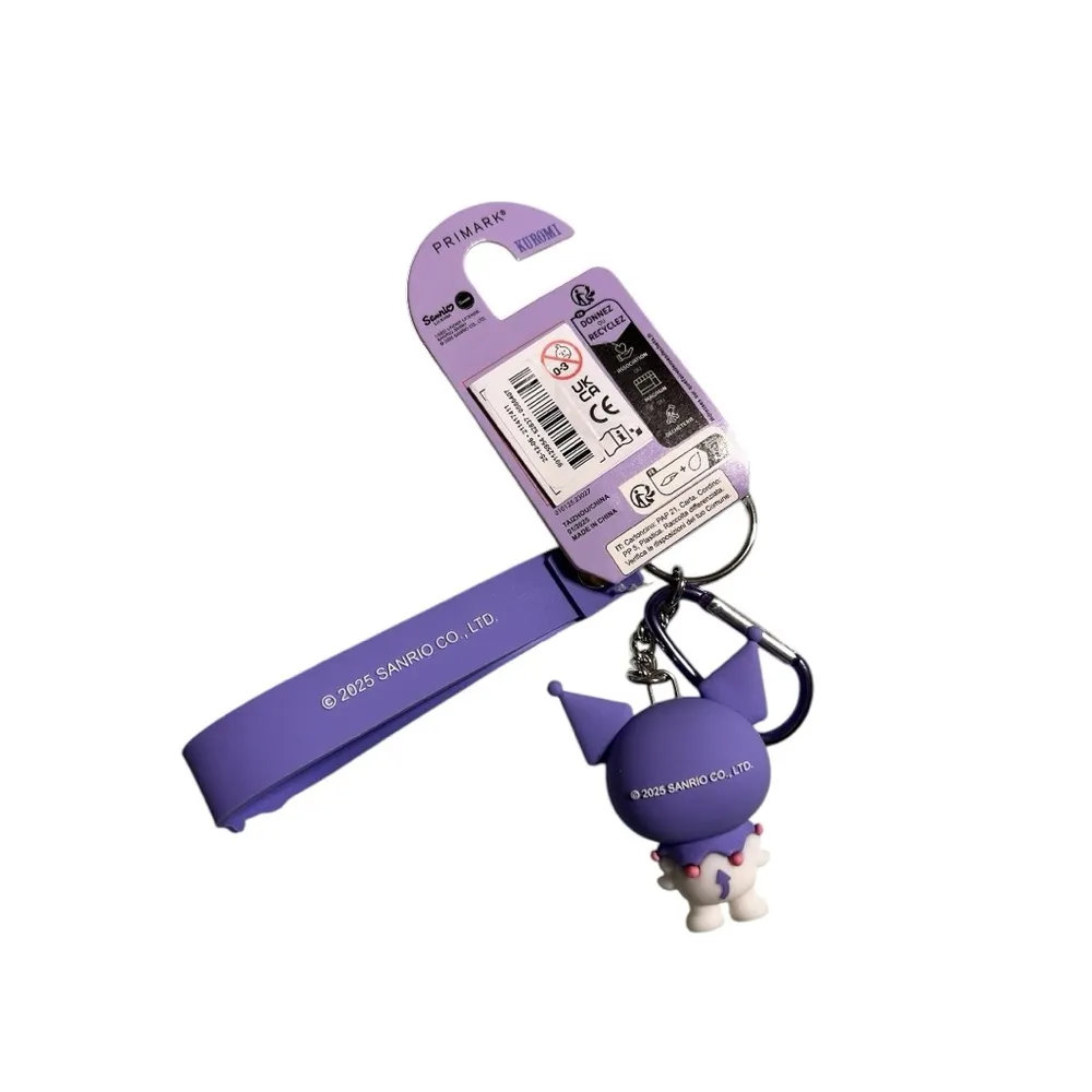 Hello Kitty Kuromi Keychain with Purple Strap  Sanrio NWT - Image 3