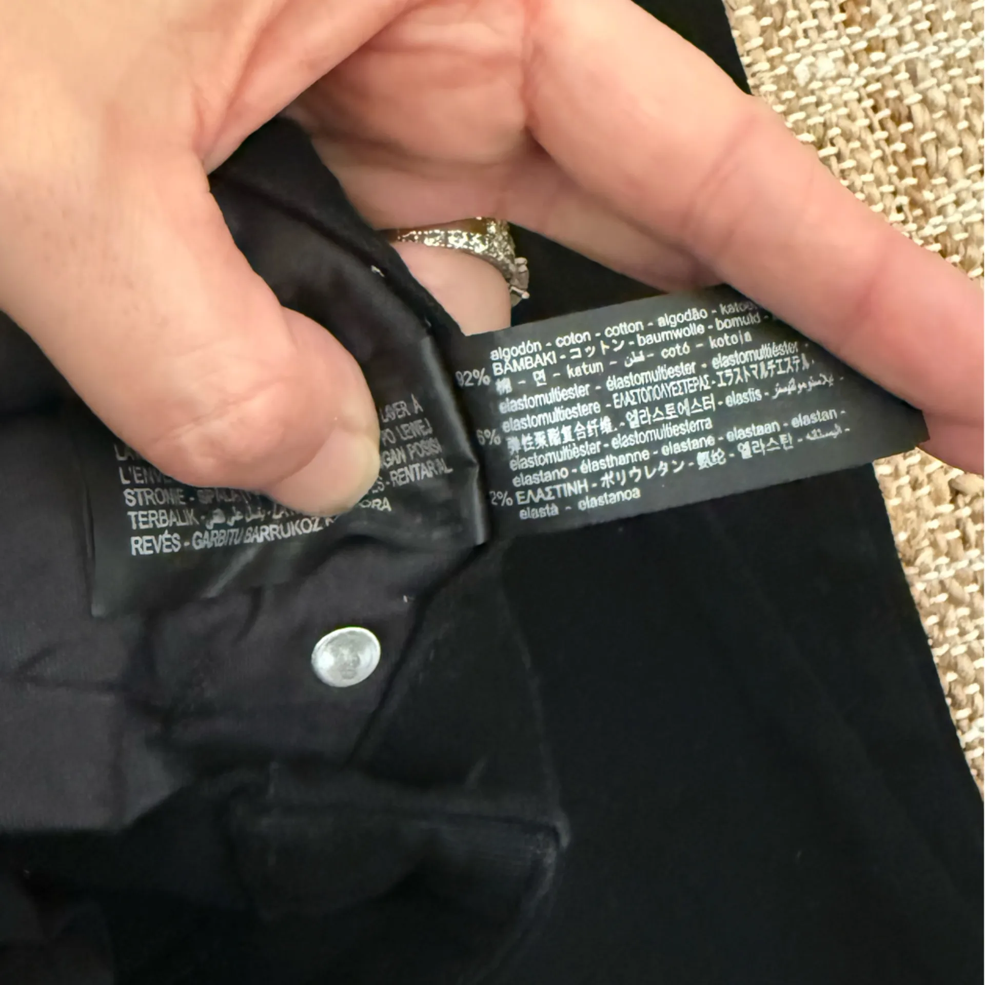 Zara Black Jeans Stretch High Rise Boot Cut Flare size 4 - Image 4