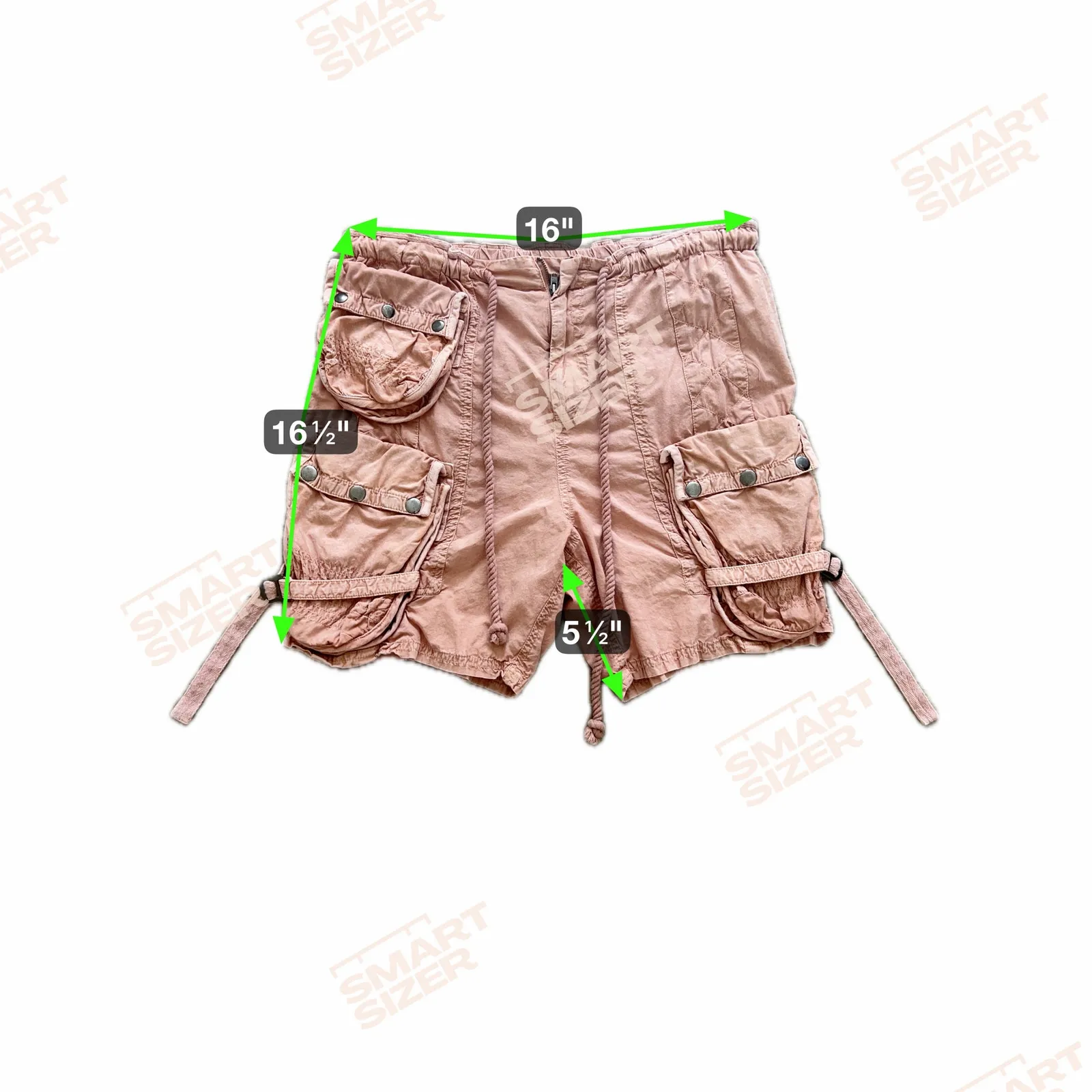 Free People Moon Bay Parachute Shorts XS NWOT Cargo Utility Low Rise Harem Pink - Image 3