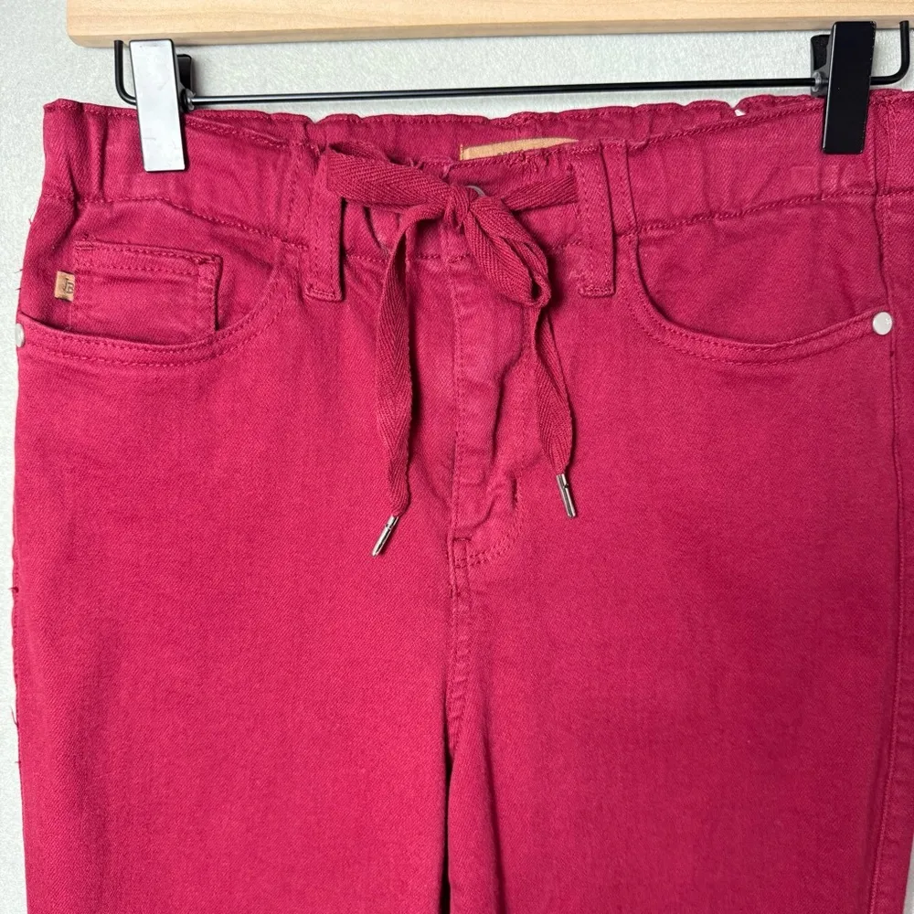 Judy Blue Women’s Drawstring Joggers Jeans 1/25 Garment Dyed Scarlett Denim - Image 3