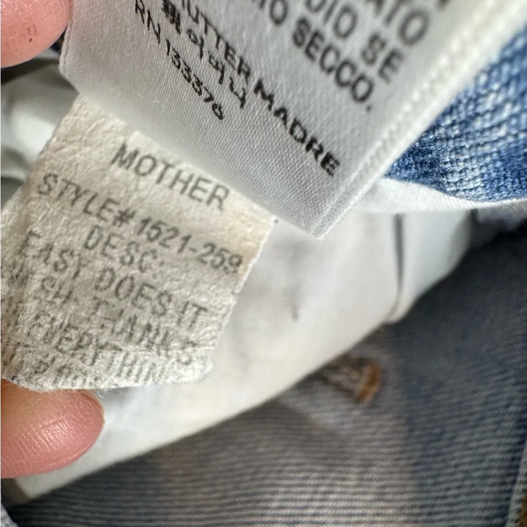 MOTHER Denim x Miranda Kerr Easy Does It Jeans High Rise Light Wash Wash Size 24 Blue - Image 13