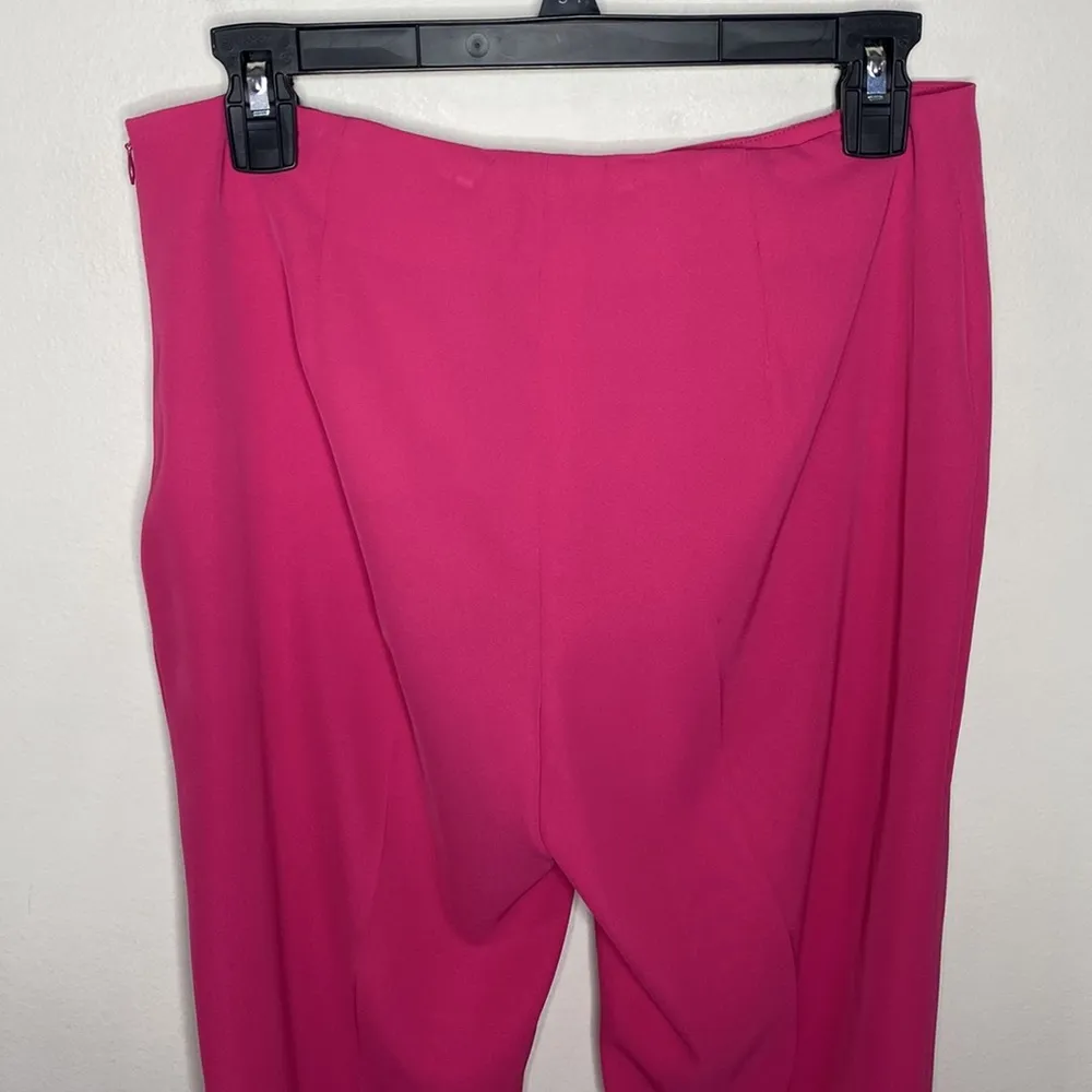Les Copains Blue shocking pink cropped side zip trousers size IT 42 - Image 5
