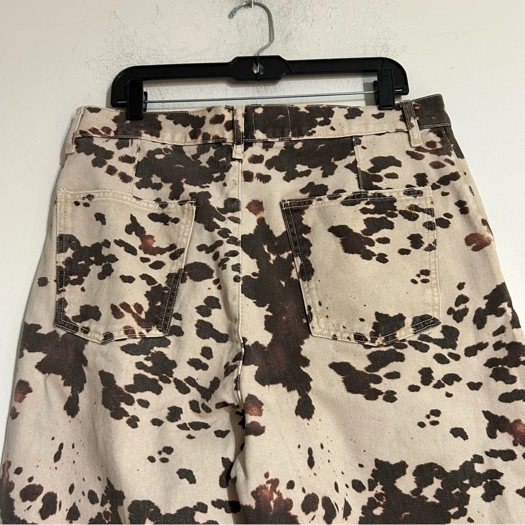 Anthropologie Pilcro The Leon Double Hem High-Rise Wide-Leg Cuffed Jeans Cow 31 - Image 8