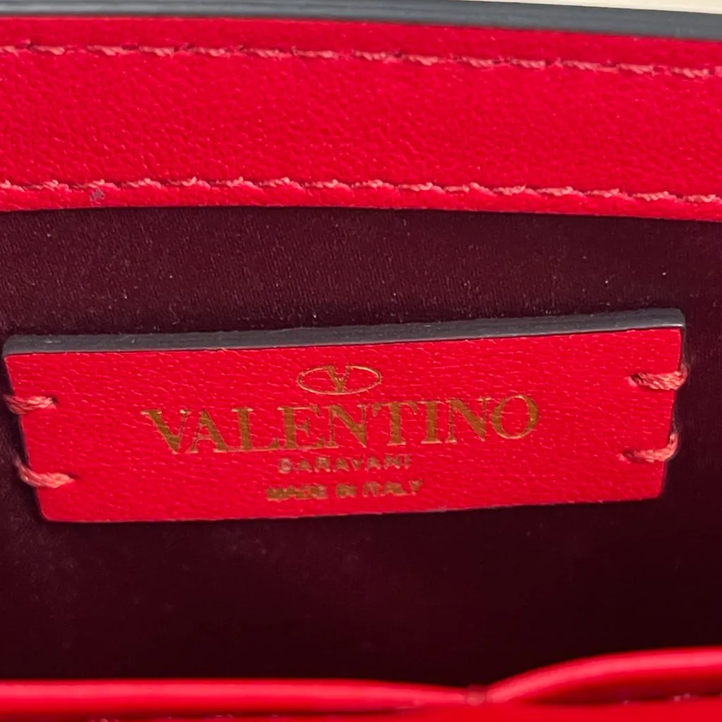 Valentino Garavani Love Lab Dante Paradiso Two Way Bag Red Leather - Preowned - Image 3