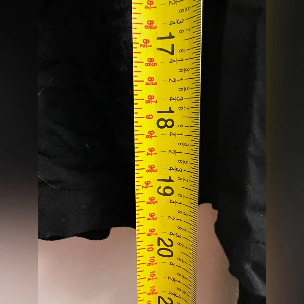 Free People Black Little Bit of Love Blouse  long sleeve ruffle eyelet L - Image 9