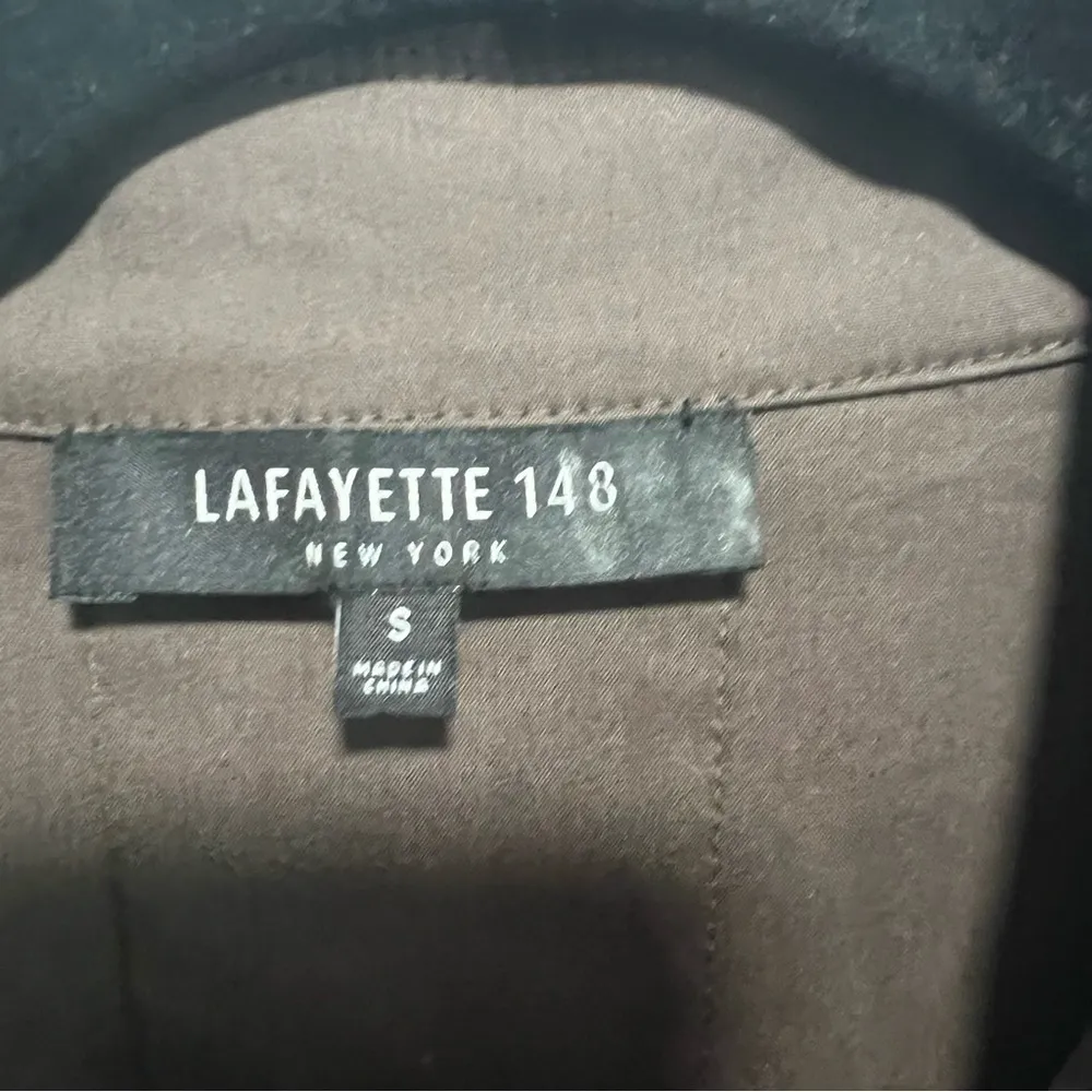 Lafayette 148 New York Folded Shirt Dress, in Excellent Pre Loved Condition Brown - Image 4