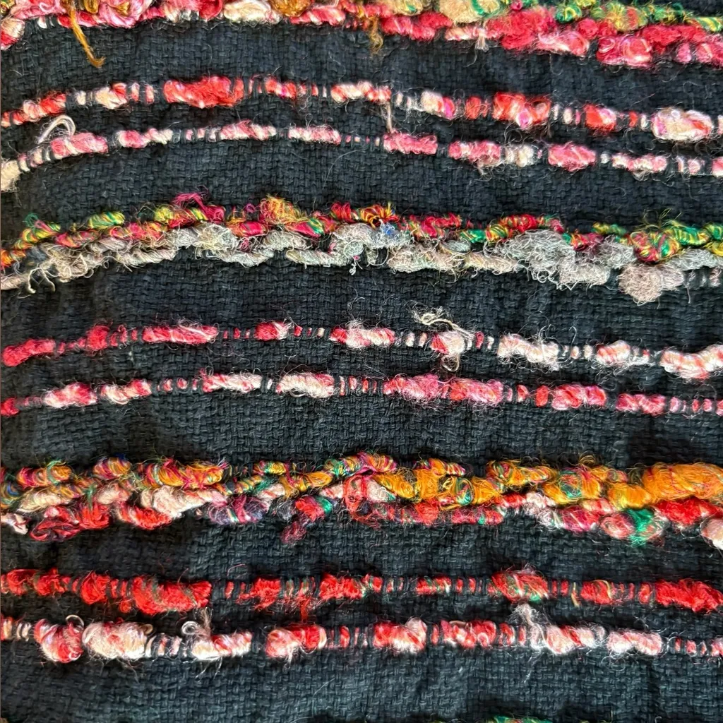 Coldwater Creek Yarn Silk Blend Jacket Multicolor Boho Button Front Womens Small - Image 7