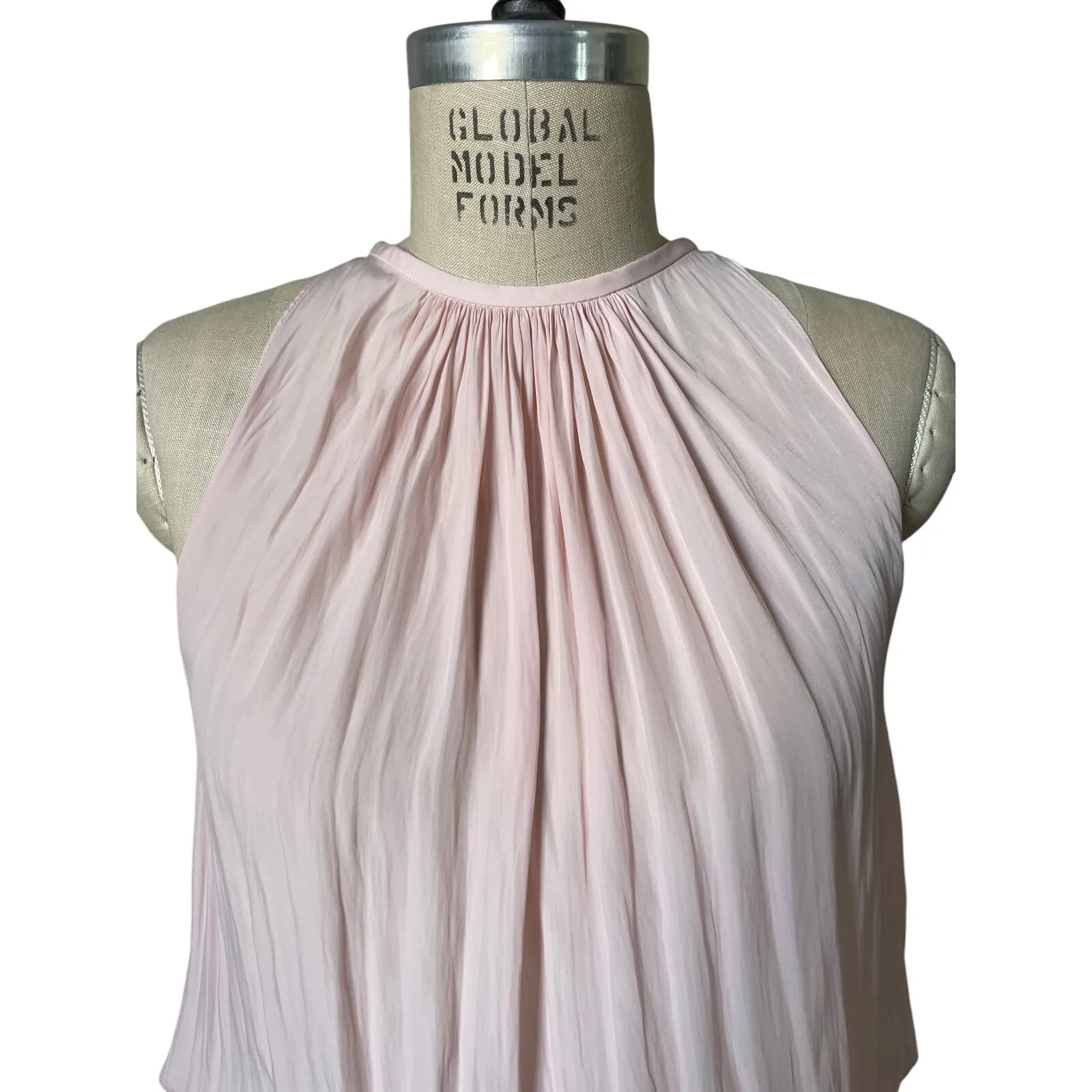 RAMY BROOK Audrey Halter Drop Waist Midi Dress In Powder Pink Medium - Image 2