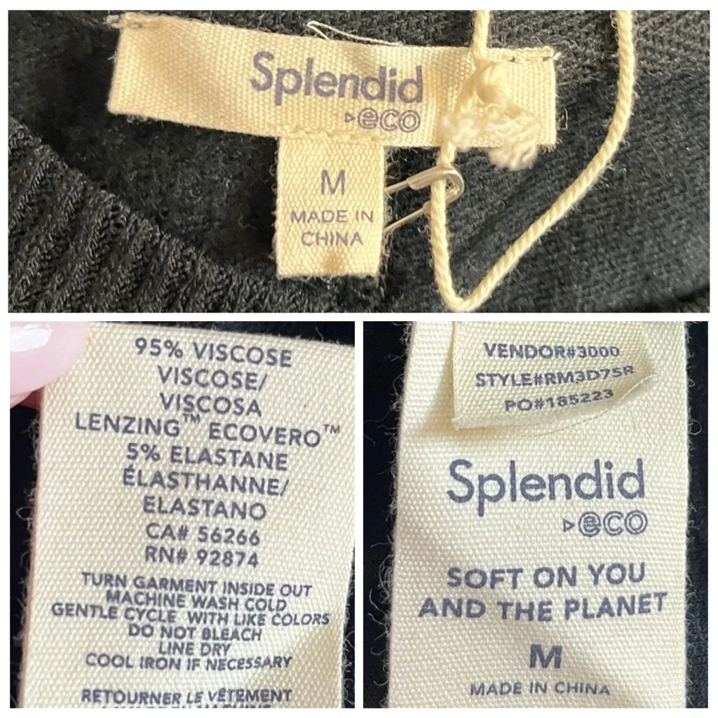 Splendid Eco New Black Maxi Dress Elastic Waist Sleeveless Women’s Size Medium - Image 10